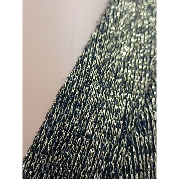 Vtg Womens Gold Metallic Cardigan Sweater Button Front Sz 20W - Picture 4 of 10